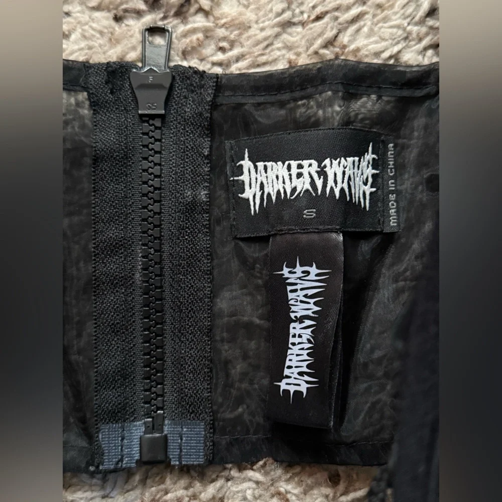 Mesh Lace Up Underbust Corset - Picture 4 of 4